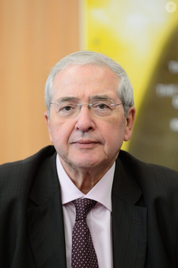 Jean-Paul Huchon, président du conseil régional de l'Ile-de-France lors de la conférence de presse "Solidays 2013" à Paris le 29 mai 2013.
