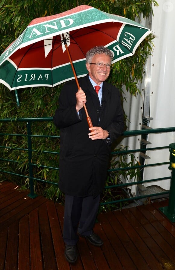 Nelson Monfort à Roland-Garros lors du cinquième jour des Internationaux de France le 30 mai 2013