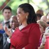 L'animatrice Oprah Winfrey durant un discours à l'université Harvard à Cambridge, le 30 mai 2013.
