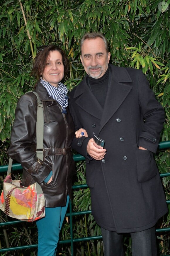 Antoine Dulery et sa femme Pascale Pouzadoux à Roland Garros le 31 mai 2013.