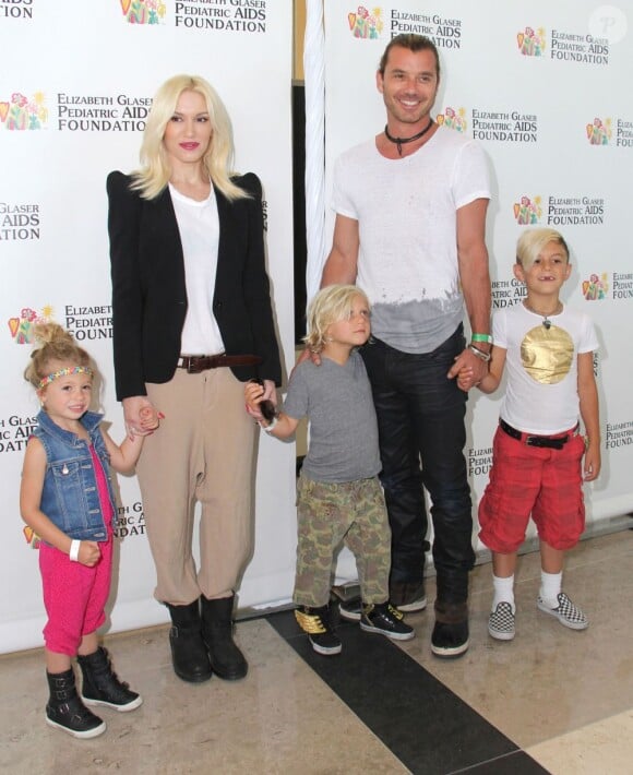 Gwen Stefani, Zuma Rossdale et leurs enfants assistent à l'événement A Time For Heroes de la fondation Elizabeth Glaser au Century Park. Los Angeles, le 2 juin 2013.