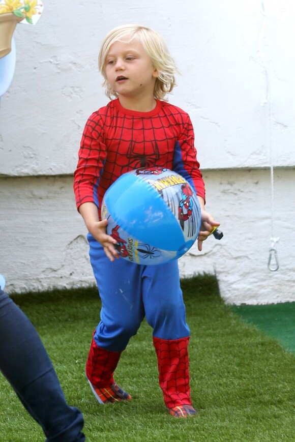 Zuma, 4 ans, déguisé en Spider-Man lors d'une fête d'anniversaire. Los Angeles, le 2 juin 2013.