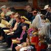 Cérémonie à l'abbaye de Wesminster, à Londres, le 4 juin 2013, commémorant les 60 ans du couronnement de la reine Elizabeth II, assuré par l'archevêque de Canterbury Justin Welby et le doyen de Westminster John Hall.