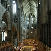 Cérémonie à l'abbaye de Wesminster, à Londres, le 4 juin 2013, commémorant les 60 ans du couronnement de la reine Elizabeth II, assuré par l'archevêque de Canterbury Justin Welby et le doyen de Westminster John Hall.