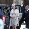 Kate Middleton, enceinte de plus de 7 mois, et le prince William arrivent à l'abbaye de Wesminster, à Londres, le 4 juin 2013, pour un service spécial commémorant les 60 ans du couronnement de la reine Elizabeth II, assuré par l'archevêque de Canterbury Justin Welby et le doyen de Westminster John Hall.