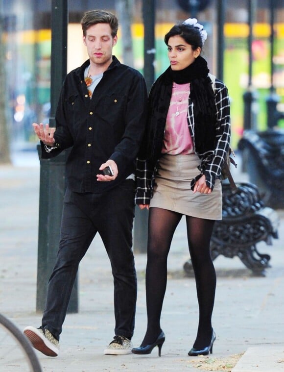 James Jagger (le fils de Mick Jagger) et sa petite amie Anoushka Sharma à Londres, le 4 juin 2013.