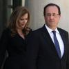 François Hollande et sa compagne Valérie Trierweiler reçoivent neuf présidents africains à l'Elysée le 5 juin 2013.