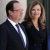 Le président François Hollande et Valérie Trierweiler reçoivent neuf présidents africains à l'Elysée le 5 juin 2013.