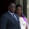 Le président du Sénégal Macky Sall avec sa femme Marieme Faye à l'Elysée le 5 juin 2013.