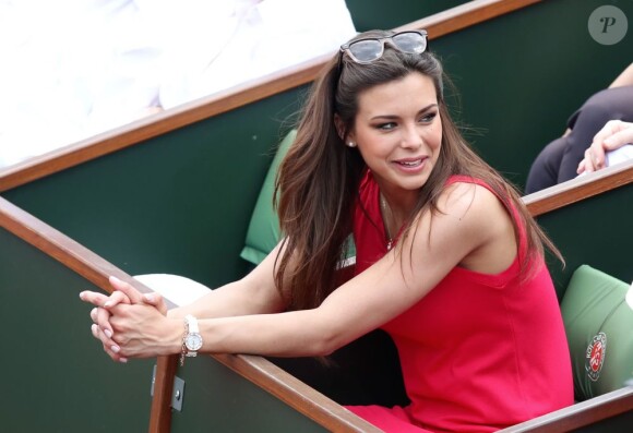 Marine Lorphelin, Miss France 2013 à Roland-Garros lors du 12e jour des Internationaux de France le 6 juin 2013