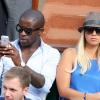 Rio Mavuba et sa compagne Elodie à Roland-Garros lors du 12e jour des Internationaux de France le 6 juin 2013