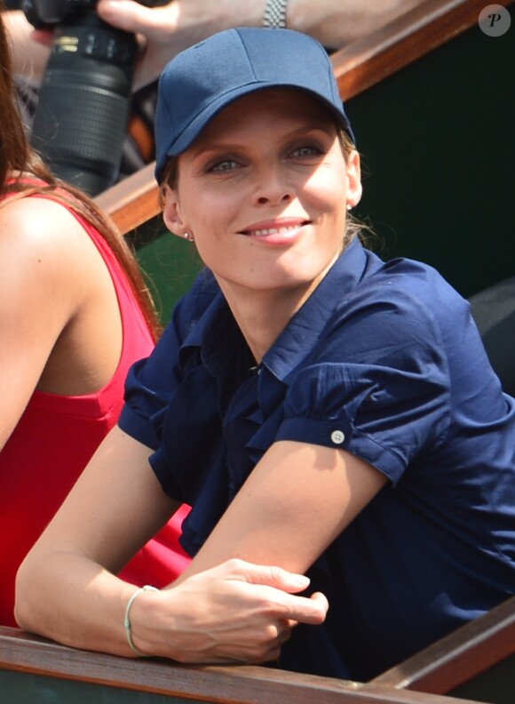 Sylvie Tellier à Roland-Garros lors du 12e jour des Internationaux de France le 6 juin 2013