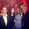 Nicolas Sarkozy, Carla Bruni-Sarkozy, Nicole Coullier et Gilbert Coullier à l'Olympia de Paris le 7 juin 2013.