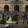 Mariage de la princesse Madeleine de Suède et de Chris O'Neill, le 8 juin 2013 à Stockholm. Le SS Stockholm a chargé les jeunes mariés et leurs invités d'honneur aux terrasses d'Evert Taubes, à Riddarholmen non loin du palais royal, pour les mener à Drotnningholm, où se tenait la fête du mariage.