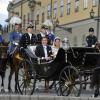 Mariage de la princesse Madeleine de Suède et Chris O'Neill le 8 juin 2013 à Stockholm. Les jeunes mariés ont embarqué les derniers à bord du SS Stockholm pour Drottningholm, où avait lieu la réception.