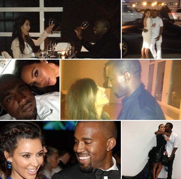 Photo publiée par Kim Kardashian sur Instagram pour l'anniversaire de son cher Kanye West