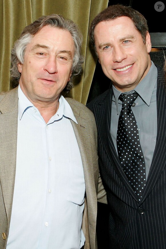 Robert De Niro et John Travolta à New York, en mai 2005.