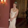 La princesse Charlene de Monaco en Akris au Grand Hotel de Stockholm le 7 juin 2013 pour le dîner à la veille du mariage de la princesse Madeleine de Suède et de Chris O'Neill.