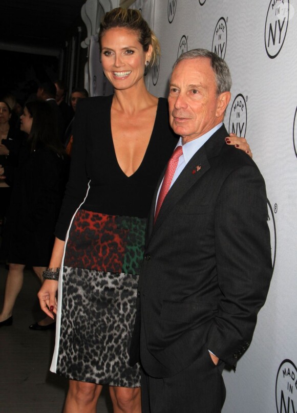 Heidi Klum et le maire de New York aux Awards "Made In NY" à New York, le 10 juin 2013.