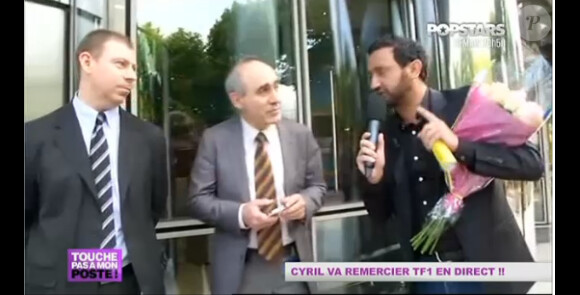 Cyril Hanouna, totalement fou, décide d'aller à TF1 remercier la chaîne dans Touche pas à mon poste, lundi 10 juin 2013 sur D8