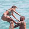 Le footballeur Kevin-Prince Boateng en vacances avec sa fiancée Melissa Satta à Ibiza le 10 juin 2013.