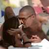 Le footballeur du Milan AC Kevin-Prince Boateng en vacances avec sa fiancée Melissa Satta à Ibiza le 10 juin 2013.