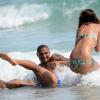 Le footballeur Kevin-Prince Boateng et sa jolie fiancée Melissa Satta en vacances a Ibiza le 10 juin 2013.