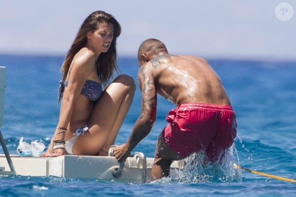 Kevin-Prince Boateng passe des vacances à Ibiza avec sa fiancée Melissa le 9 juin 2013.