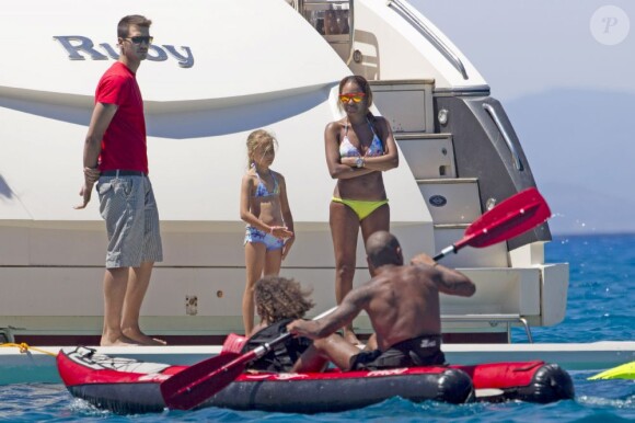 Kevin-Prince Boateng passe des vacances à Ibiza avec sa fiancée Melissa le 9 juin 2013.
