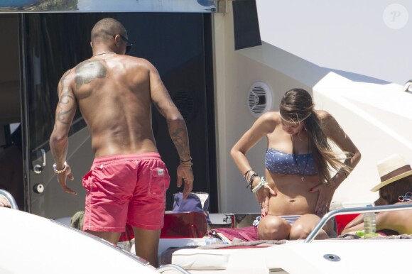 Kevin-Prince Boateng passe des vacances à Ibiza avec sa fiancée Melissa le 9 juin 2013.