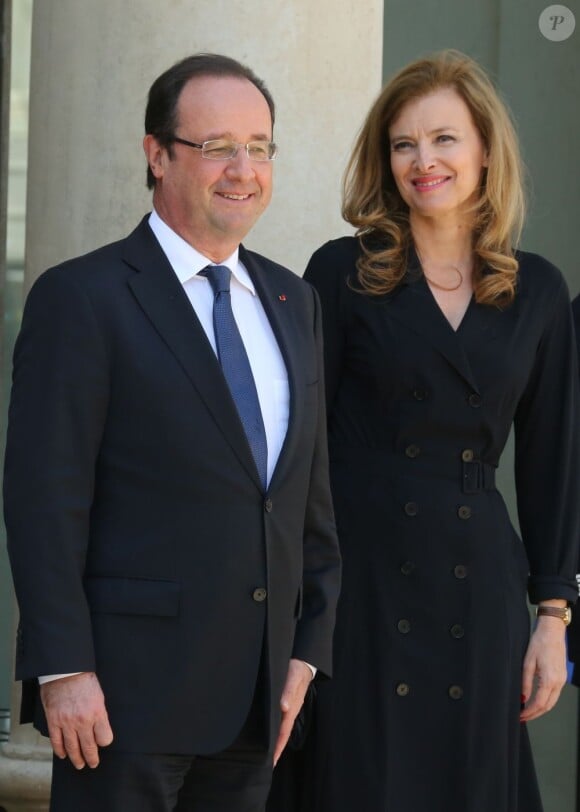 François Hollande et Valérie Trierweiler à l'Elysee le 6 juin 2013.