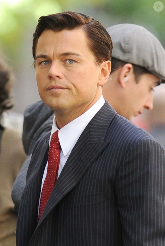 Leonardo DiCaprio sur le tournage de The Wolf of Wall Street.