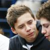 Brooklyn Beckham lors de la finale du tournoi du Queens à Londres le 16 juin 2013