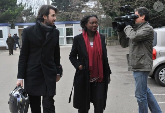 Rama Yade et son avocat Me Antonin Levy à Nanterre, le 28 février 2013.