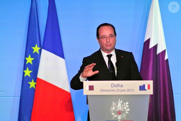 François Hollande à Doha le 23 juin 2013.