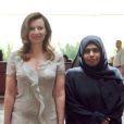 Valérie Trierweiler visite le centre Shafallah dédié aux enfants inadaptés à Doha au Qatar le 23 juin 2013.
