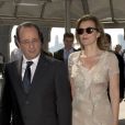François Hollande, Valérie Trierweiler et Jean-Michel Wilmotte visitent des collections du Musée d’Art islamique à Doha le 23 juin 2013.