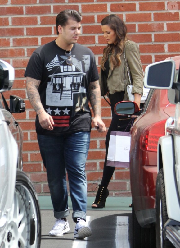 Exclusif - Rob et Khloé Kardashian à Los Angeles, le 24 Juin 2013.