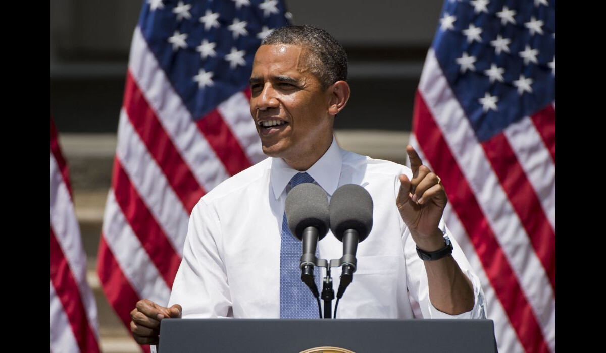 Photo : Barack Obama en plein discours sur le campus de l'université ...