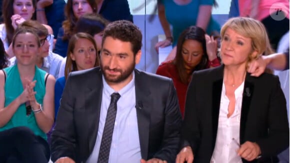 Ariane et Mouloud sur le plateau du dernier Grand Journal de Michel Denisot, le 27 juin 2013 sur Canal +
