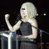 Lady Gaga fait son retour pour le lancement de la gay pride à New York, le 28 juin 2013. La chanteuse a donné un discours émouvant avant de chanter l'hymne américain.