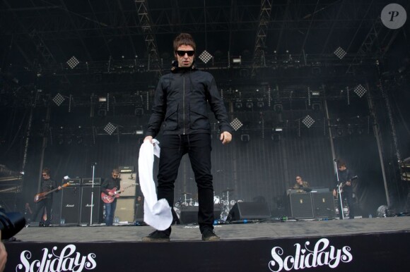 Beady Eye et Liam Gallagher lors du festival Solidays, à Paris le 30 juin 2013.