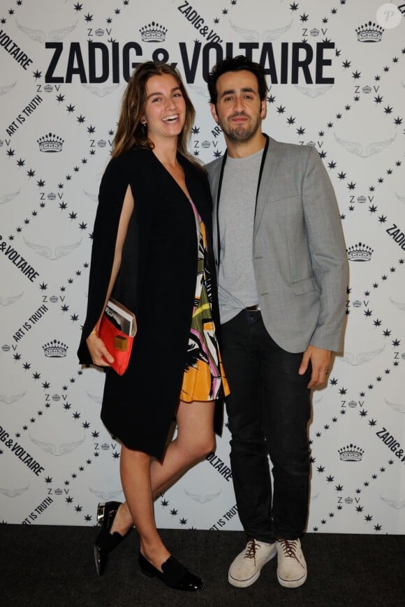 Sonia Sieff et Jonathan Cohen à la soirée Zadig & Voltaire à Paris le 1er juillet 2013