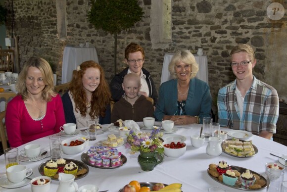 Camilla Parker Bowles, la duchesse de Cornouailles, rend visite aux enfants malades de l'association "Dream And Wishes" à Llandovery, le 1er juillet 2013.