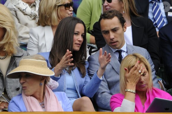 Pippa et James Middleton à Wimbledon, le 24 juin 2013.