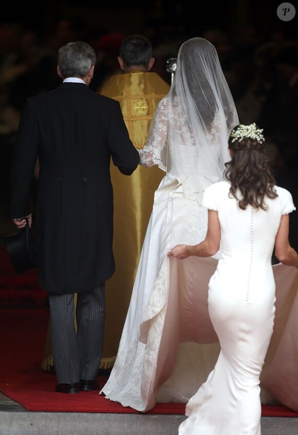 Pippa Middleton lors du mariage de Kate Middleton et du prince William le 29 avril 2011 à Londres.
