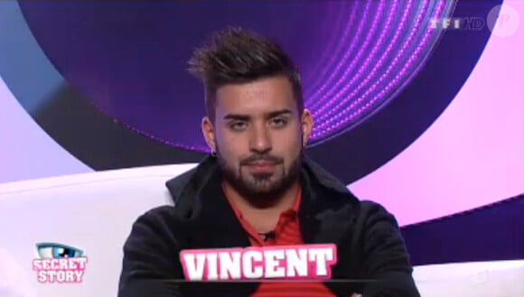 Vincent dans la quotidienne de Secret Story 7 sur TF1 le vendredi 5 juillet 2013