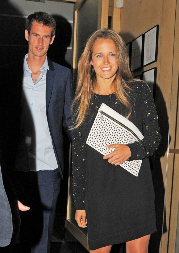 Andy Murray et sa compagne Kim Sears après un dîner au Nobu de Londres le 8 juillet 2013
