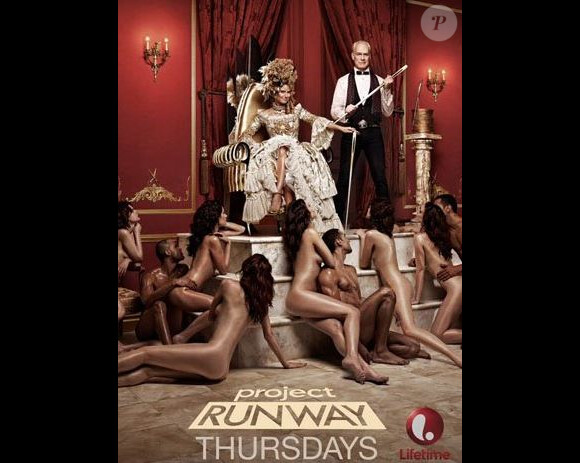 Heidi Klum pose dans une affiche polémique pour la 12e saison de Project Runway.