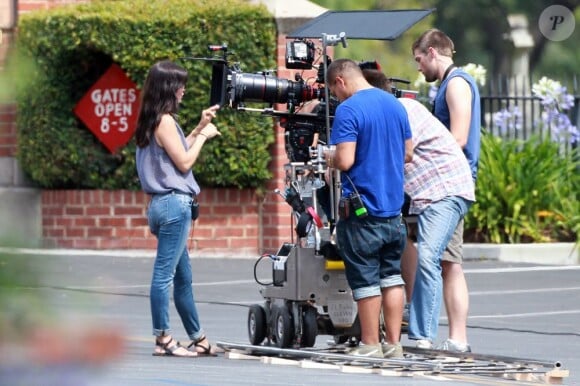 Courteney Cox sur le tournage du film Hello, I Must Be Going, à Los Angeles, le 2 juillet 2013.